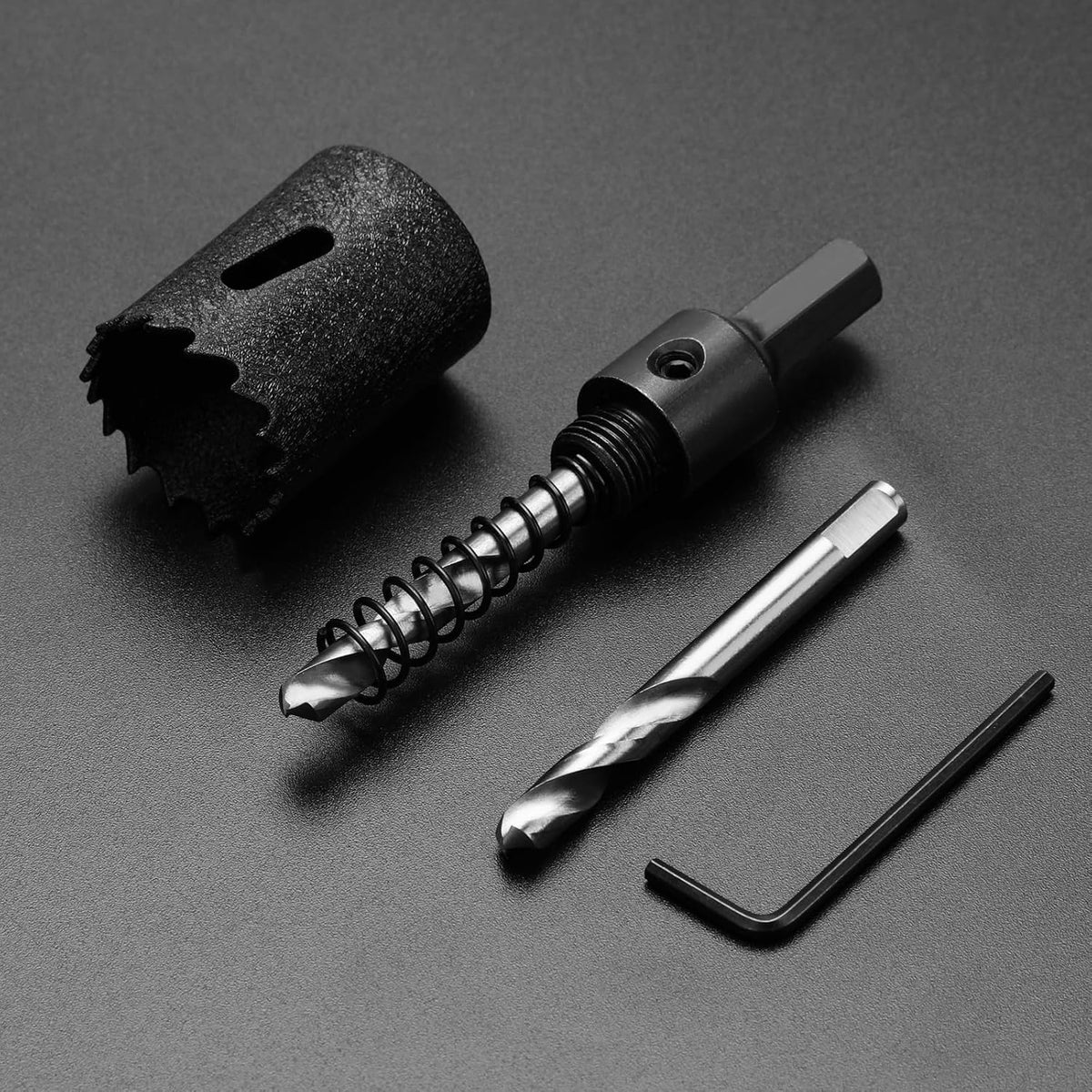 HSS Bi Metal Hole Saw M42 Hole Cutter with Drill Bit Hex Shank | 8% Cobalt BI-metal Wood Cutter Holesaw 38mm Cutting Depth, for Stainless Steel Metal Plastic Timber Drywall